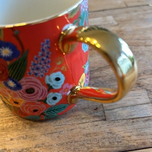 RIFLE PAPER COMPANY Letter R . Beautiful cup with gold handle - Picture 7 of 10
